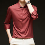 The Everyday Slim Dress Shirt in Brick Red