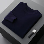 The Cashmere-Feel Crewneck in Navy