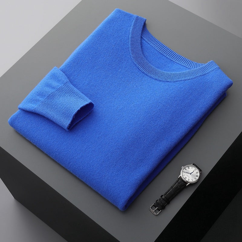 The Cashmere-Feel Crewneck in Royal Blue