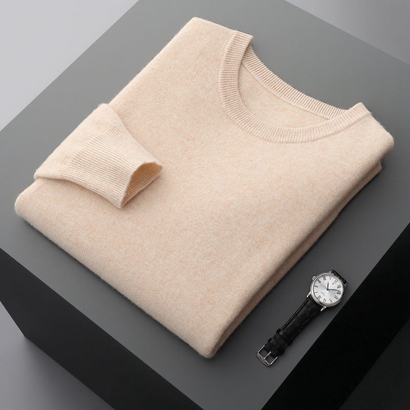 The Cashmere-Feel Crewneck in Beige