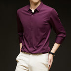 The Everyday Slim Dress Shirt in Burgundy