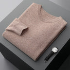 The Cashmere-Feel Crewneck in Taupe