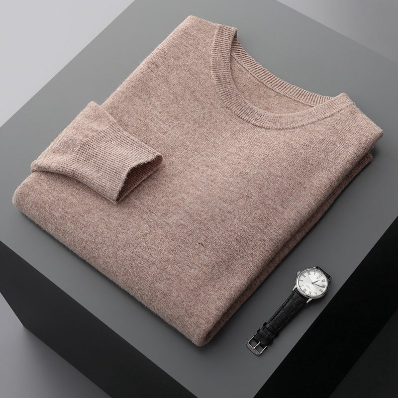 The Cashmere-Feel Crewneck in Taupe