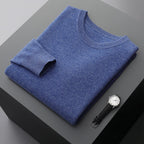 The Cashmere-Feel Crewneck in Steel Blue
