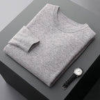 The Cashmere-Feel Crewneck in Light Gray