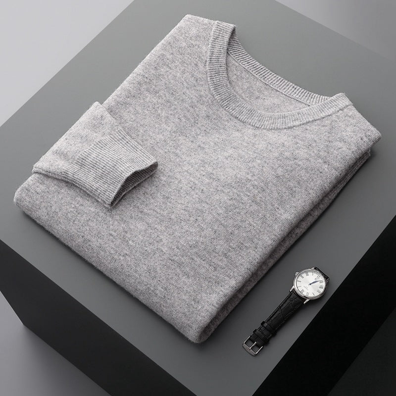 The Cashmere-Feel Crewneck in Light Gray