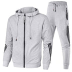 The Zip Hoodie Tracksuit Set in Gray