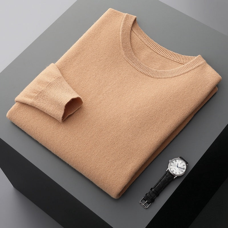The Cashmere-Feel Crewneck in Tan