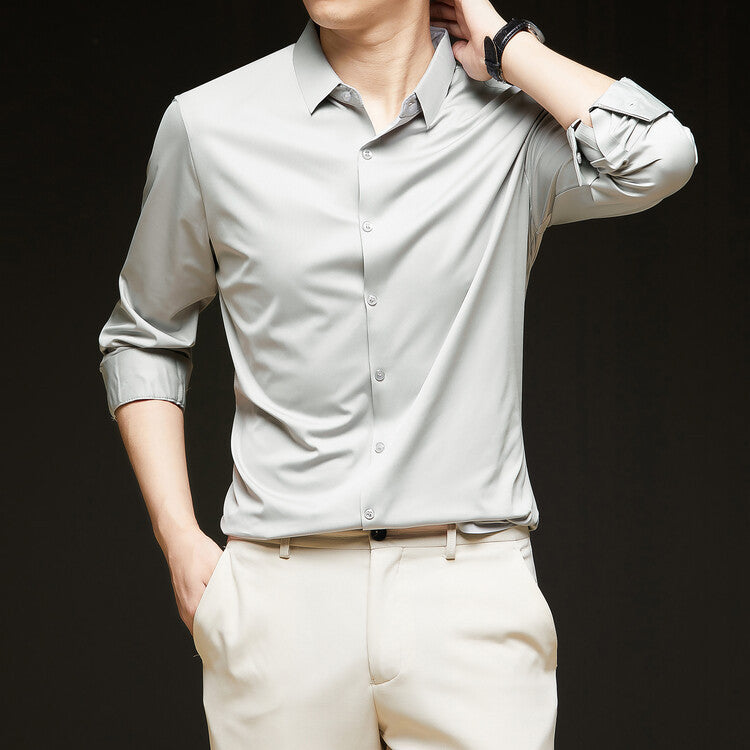 The Everyday Slim Dress Shirt in Pale Gray