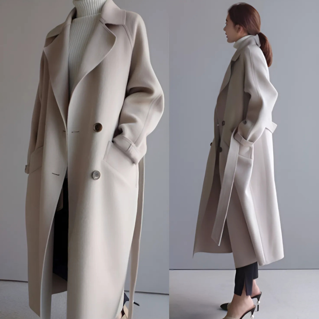 The Belted Long Wrap Coat
