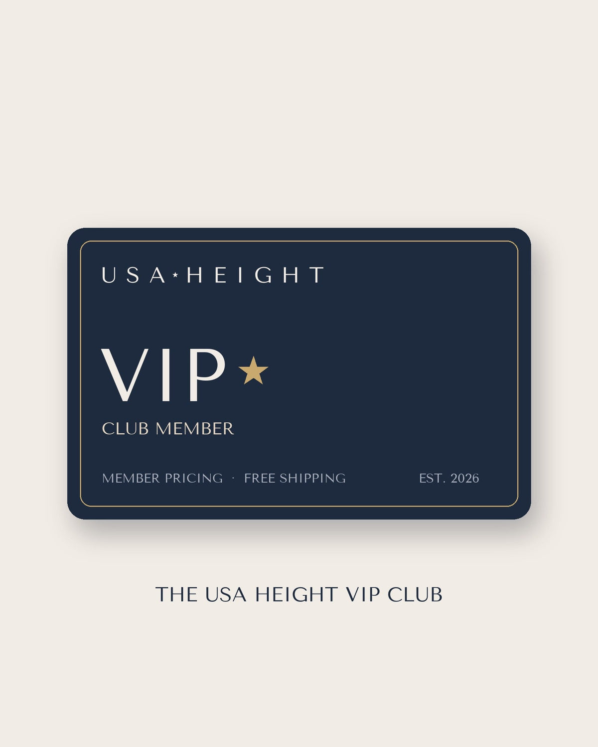 USA Height VIP Club membership card